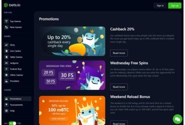 Bets.io - bonuses and promotions