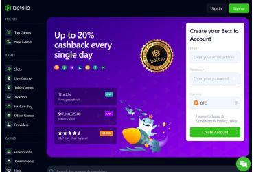 Bets.io - main page