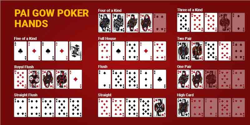 Online pai gow poker winning combinations