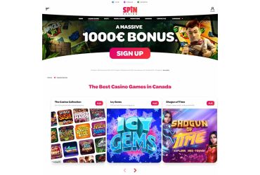 Spin casino - lobby.