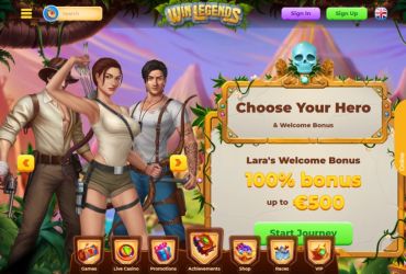 Win Legends Casino - main page