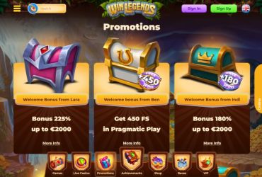Win Legends Casino - promotions