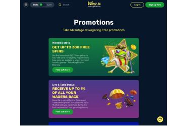 Winz promotion page