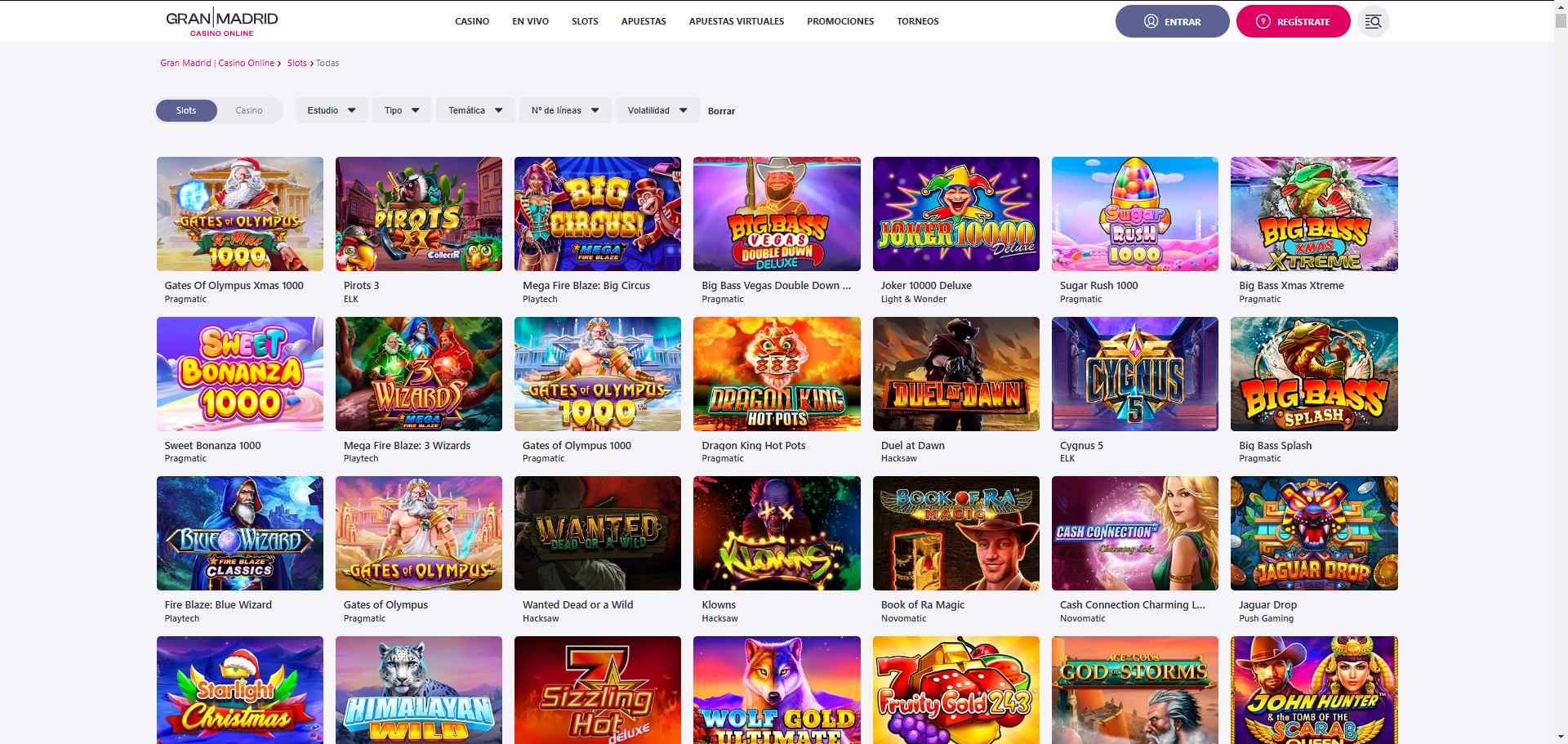 Online Casinos Gran Madrid